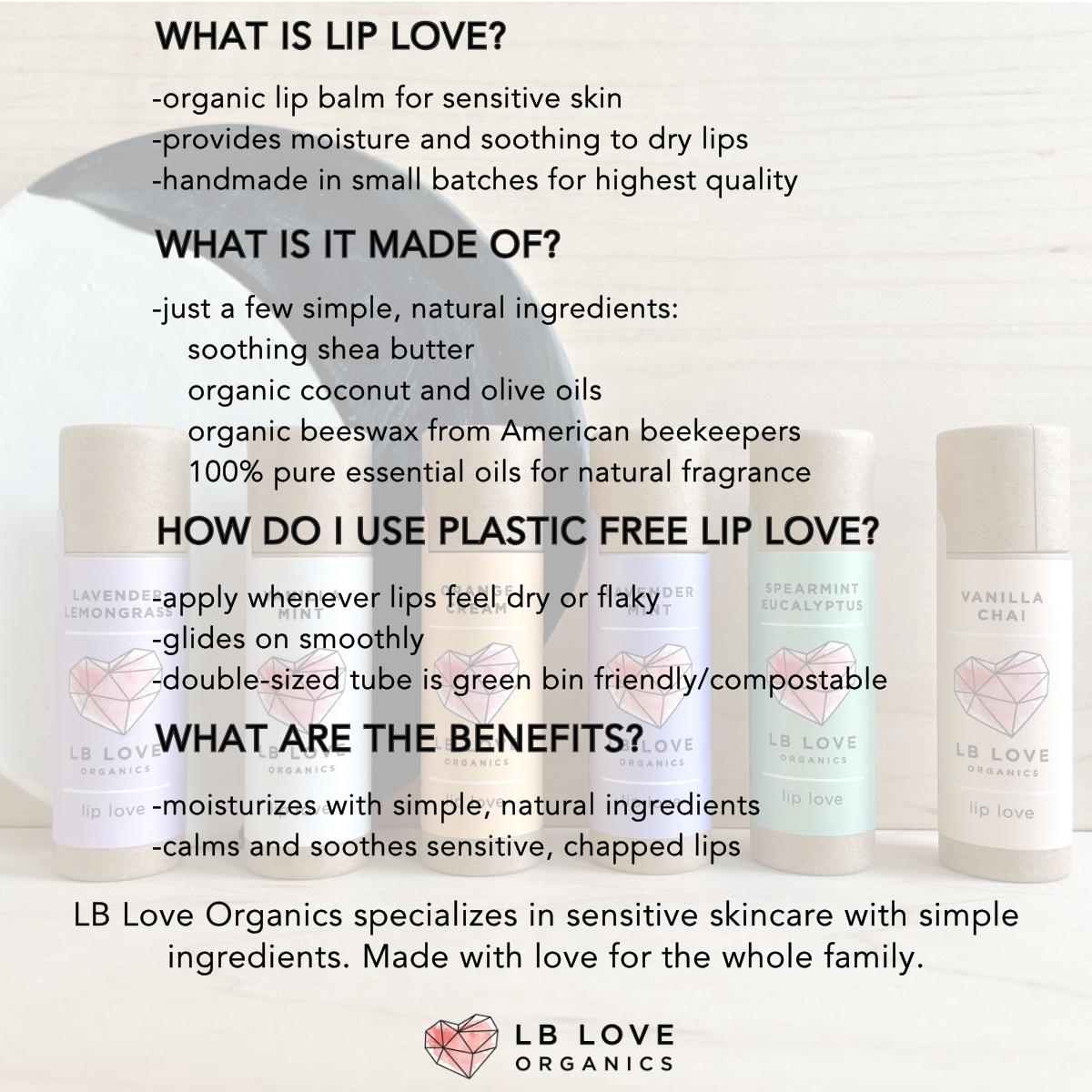 Vanilla Mint Organic Lip Love Zero Waste