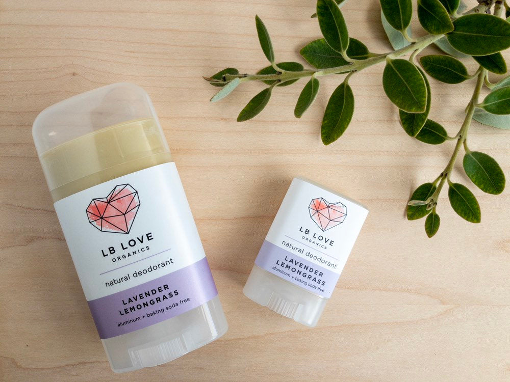 Natural Deodorant // Lavender Lemongrass Organic Deodorant // Baking Soda free for Sensitive Skin freeshipping - LB Love Organics