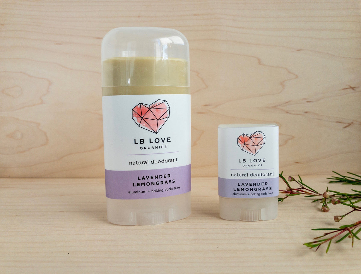 Natural Deodorant // Lavender Lemongrass Organic Deodorant // Baking Soda free for Sensitive Skin freeshipping - LB Love Organics