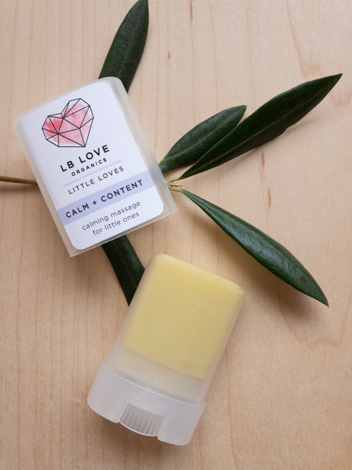 LB Love Organics calm and content baby massage soothing stick mama's little helpers
