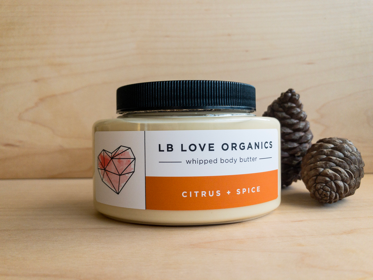 LB Love Organics citrus and spice shea organic body butter