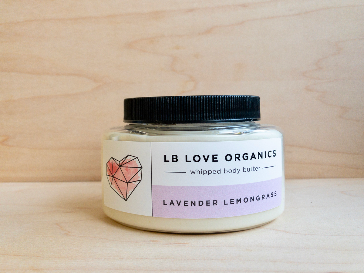 LB Love Organics lavender lemongrass shea organic body butter