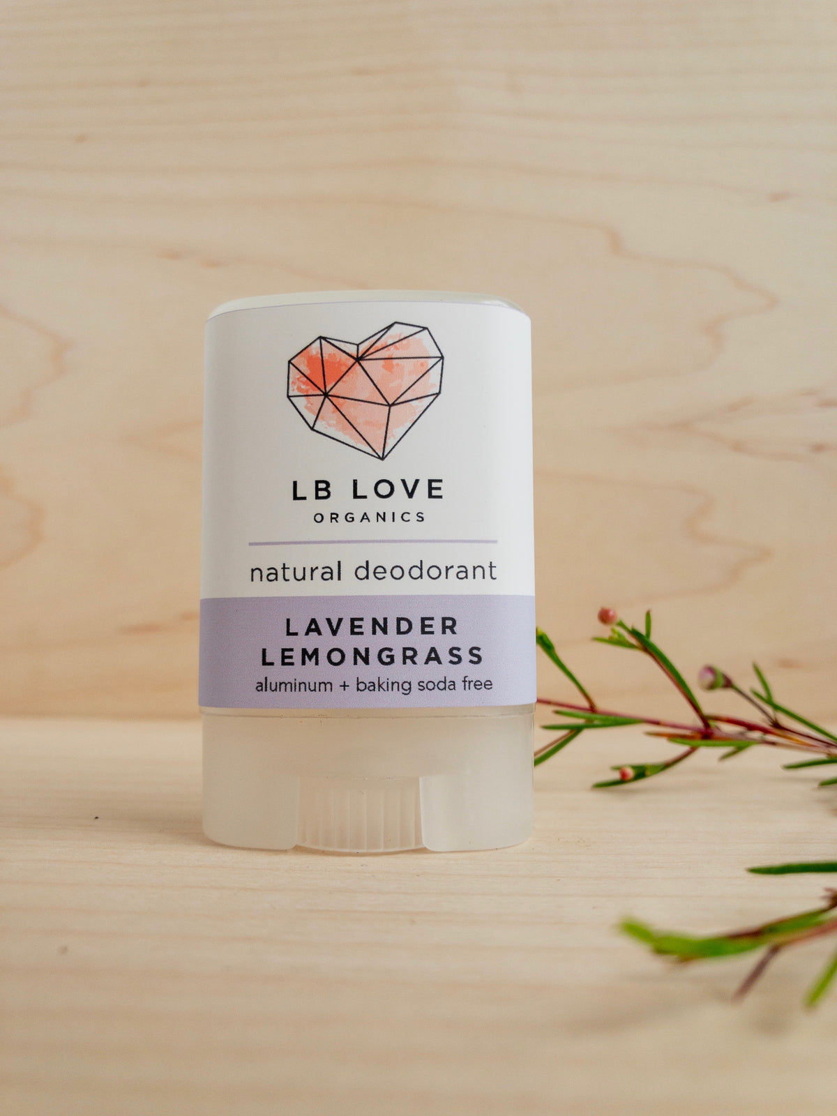 Natural Deodorant // Lavender Lemongrass Organic Deodorant // Baking Soda free for Sensitive Skin- LB Love Organics