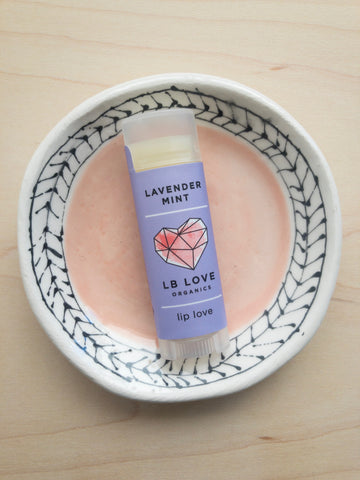 Love Organics lip balm lavender mint dry and sensitive lips