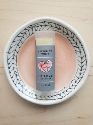 Love Organics lip balm Licorice Whip dry and sensitive lips