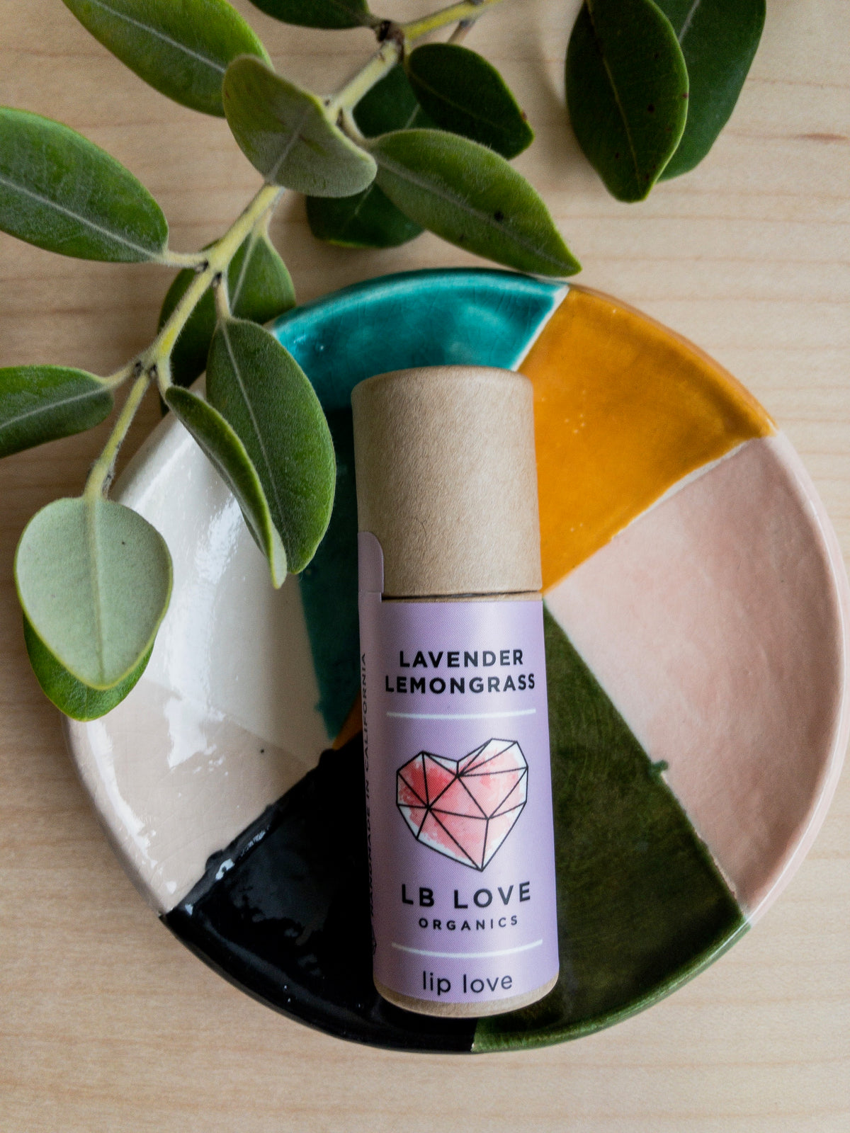  Love Organics lip balm zero waste tube lavender lemongrass