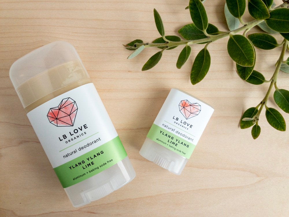 Natural Deodorant // Ylang Ylang Lime Organic Deodorant // Baking Soda Free for Sensitive Skin freeshipping - LB Love Organics