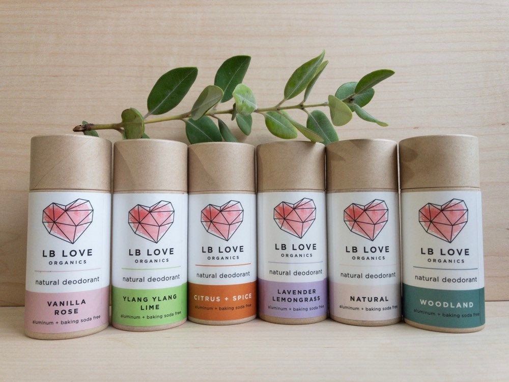 Zero Waste // Lavender Lemongrass Organic Deodorant // Baking Soda free for Sensitive Skin freeshipping - LB Love Organics