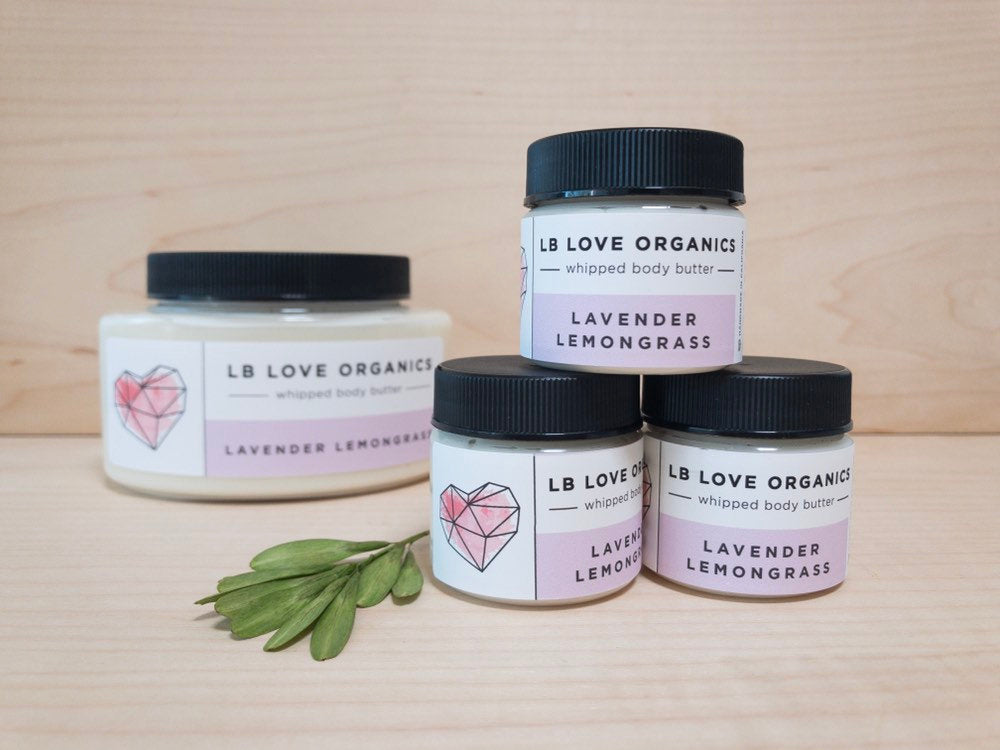Body Butter // Lavender Lemongrass // Organic whipped Body Butter // ULTRA HYDRATING freeshipping - LB Love Organics